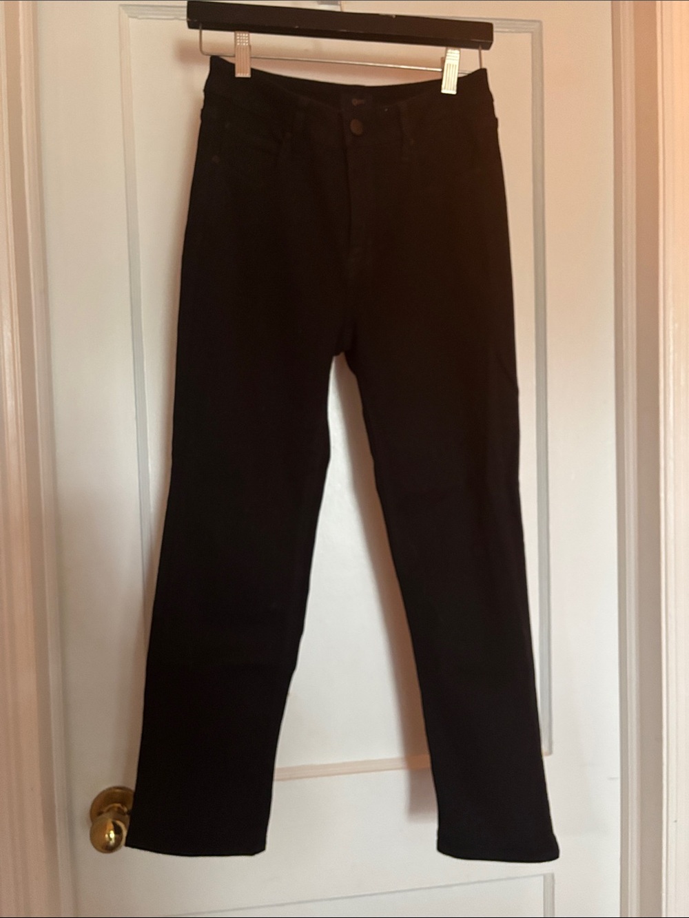 Quince Stretch Mid Rise Slim Straight Jeans